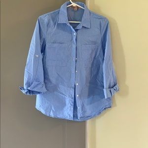 Blue Pinstriped Button Down